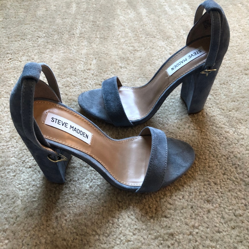 Light Blue Suede Steve Madden 4" Heels